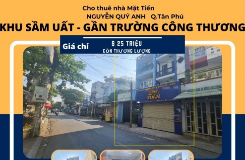 Cho thuê nhà mặt tiền Nguyễn Quý Anh 72m2, 2LẦU + ST, 25Triệu